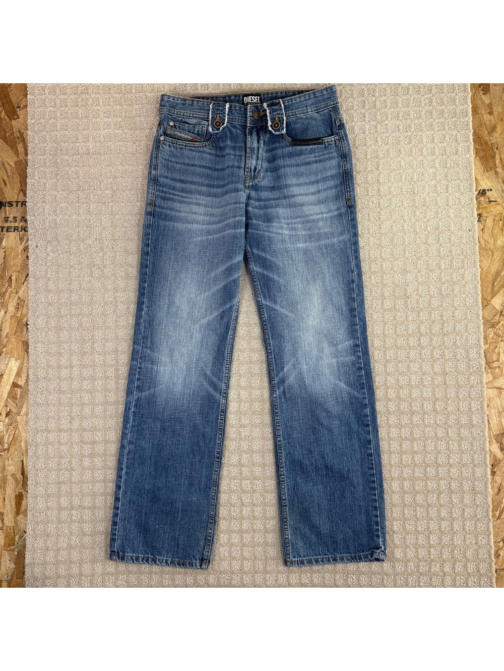 Diesel Industry Made In Italy Jeans 32x32 Leather Logo
